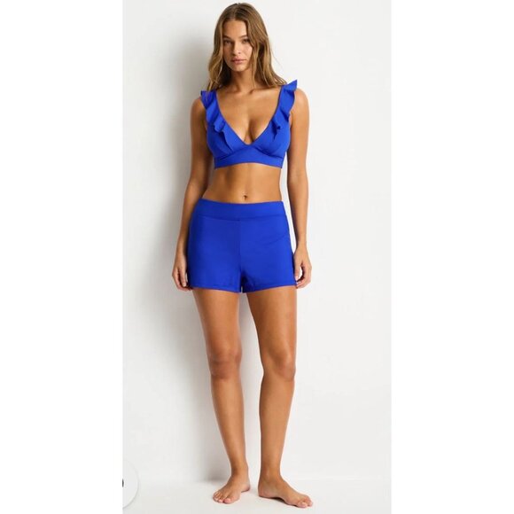 SEA LEVEL SWIM Australia Women Blue Eco Essentials Swim Short 20 - Picture 1 of 7